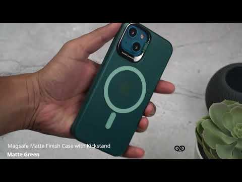 Matte Green Magsafe Matte Finish Case with Kickstand