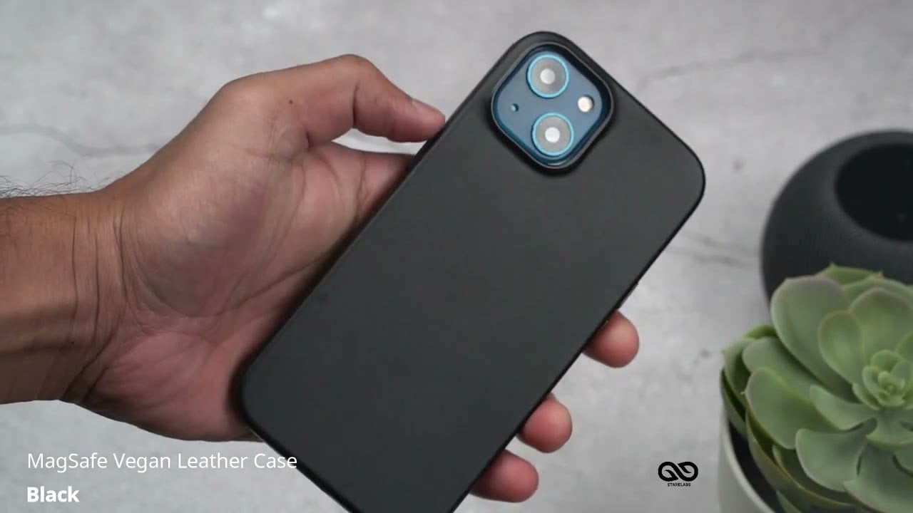 Black MagSafe Vegan Leather Case