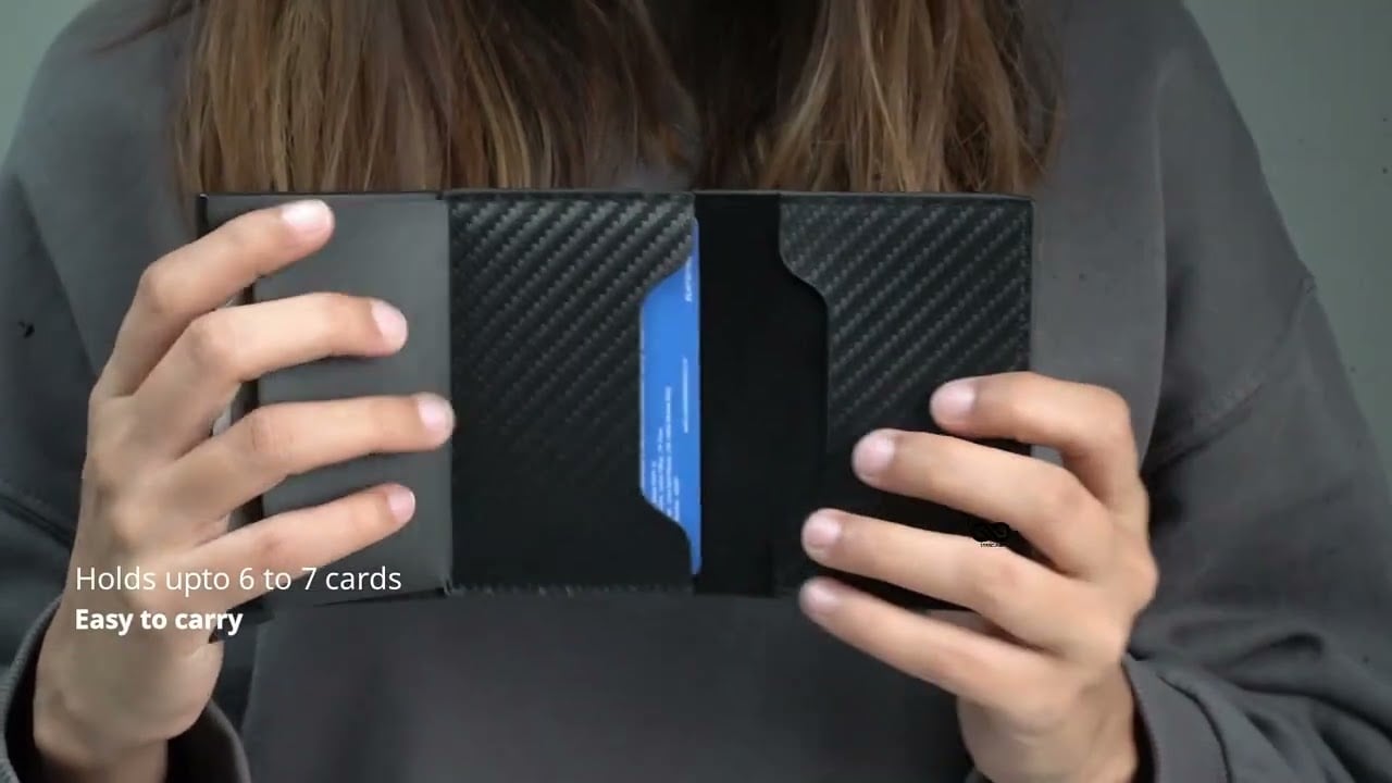 Slim Vegan Leather Card Holder with Single Slot Wallet