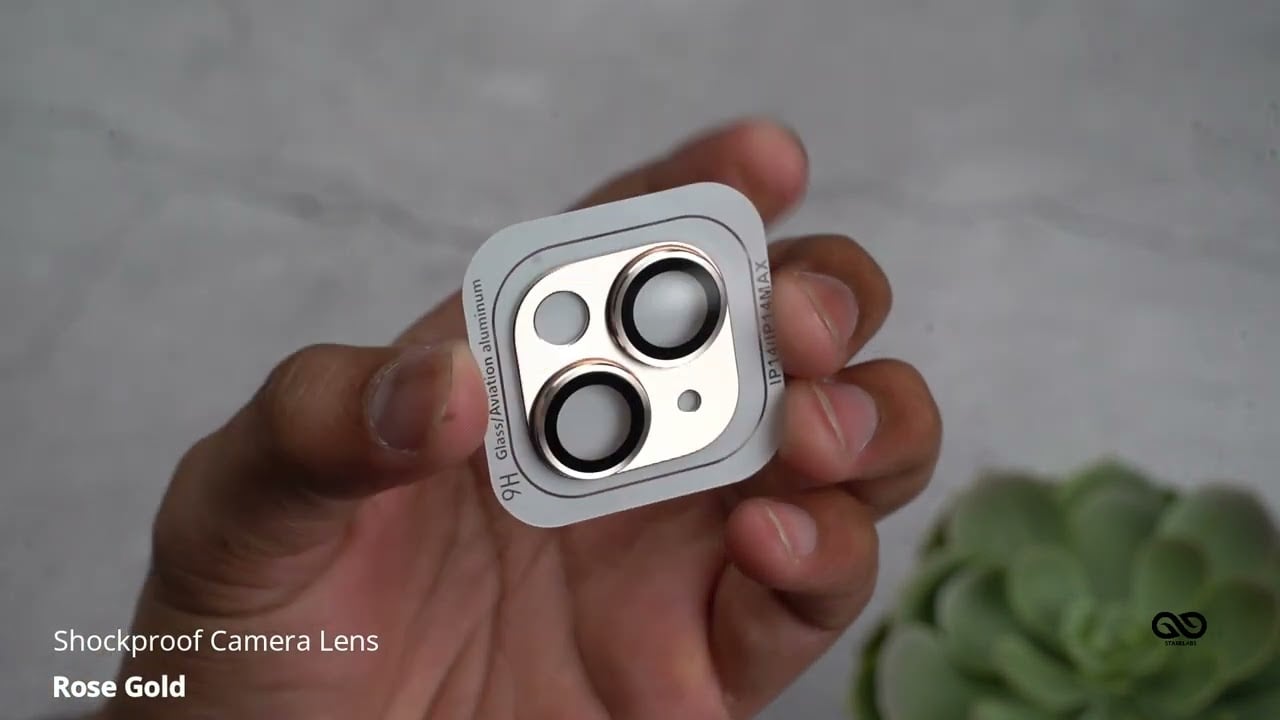Rose Gold Shockproof Camera Lens For iPhone 14/14 Plus/14 Pro/14 Pro Max