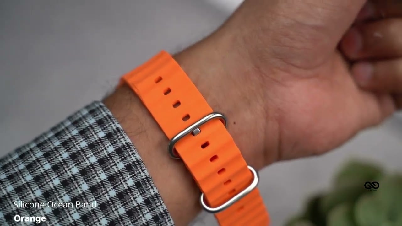 Orange Silicone Ocean Band For Apple Watch 38/40/41/42/44/45mm