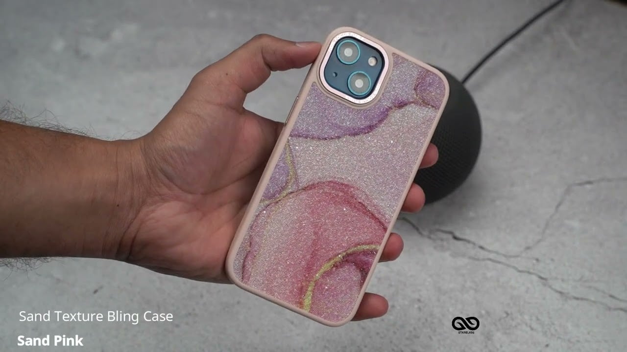 Sand Pink Sand Texture Bling Case