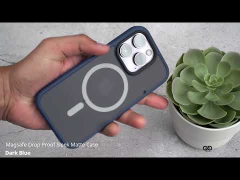 Dark Blue Magsafe Drop Proof Sleek Matte case