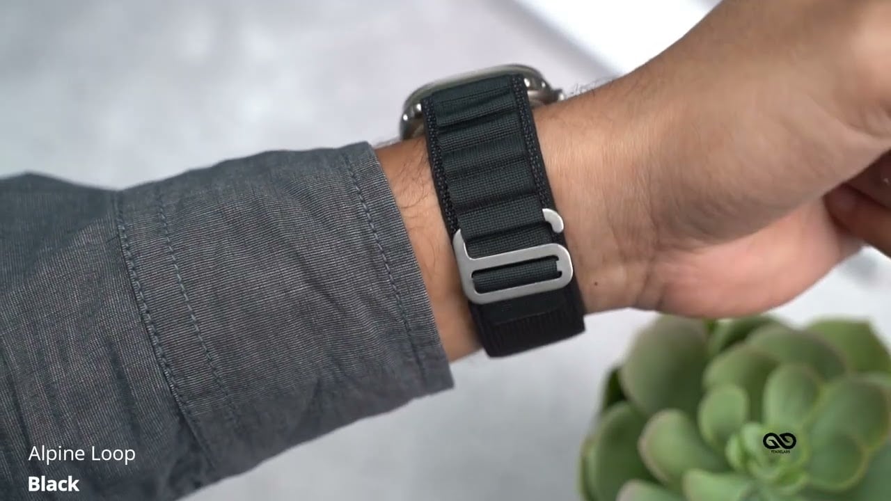 Black Alpine Loop For iWatch 49MM For Series Ultra