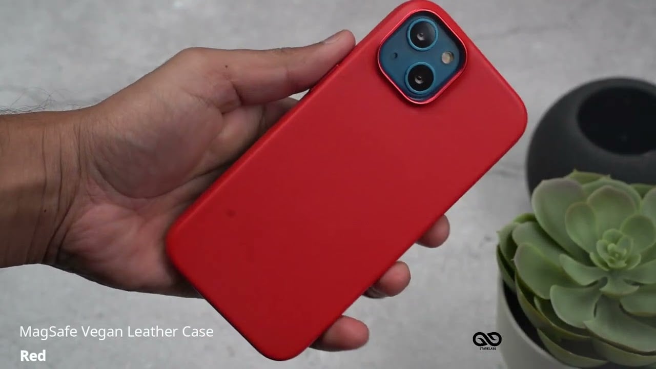 Red MagSafe Vegan Leather Case