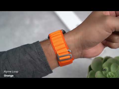 Orange Alpine Loop For Apple Watch 38/40/41/42/44/45mm