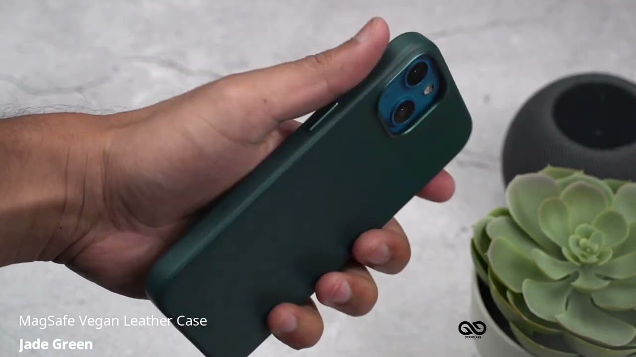 Jade Green MagSafe Vegan Leather Case