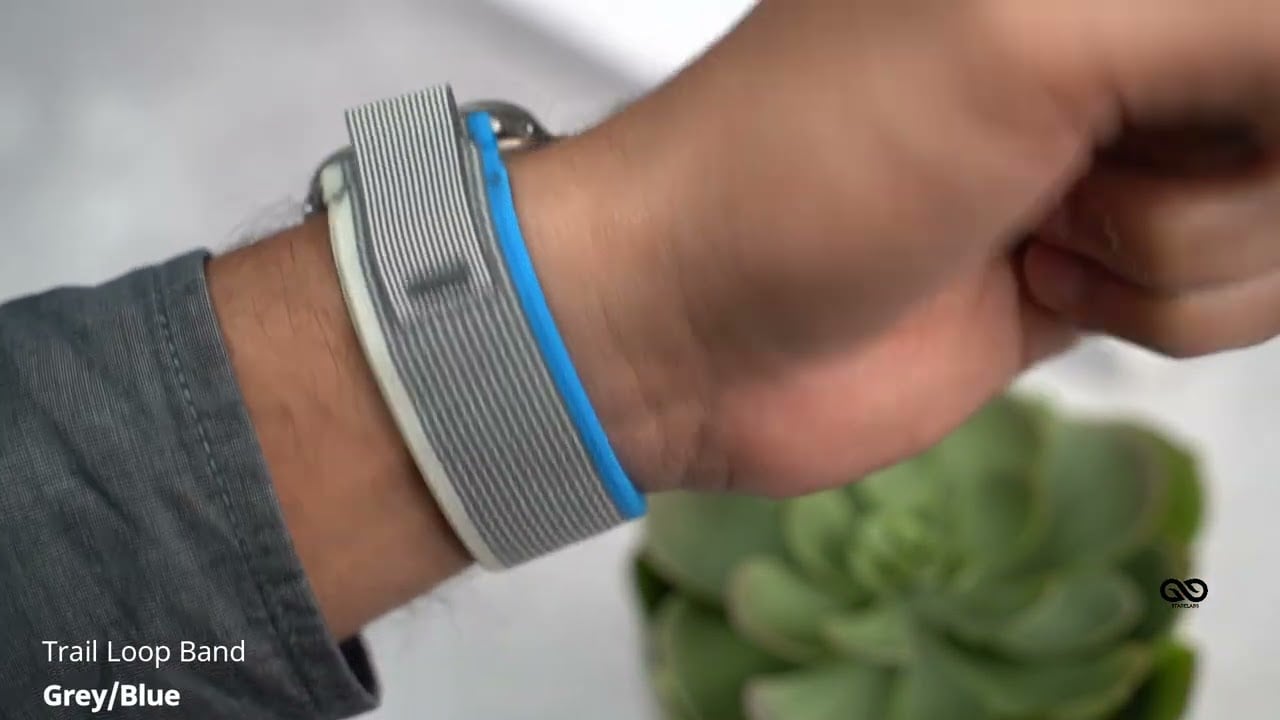 Grey/Blue Trail Loop Band For iWatch 49MM For Series Ultra