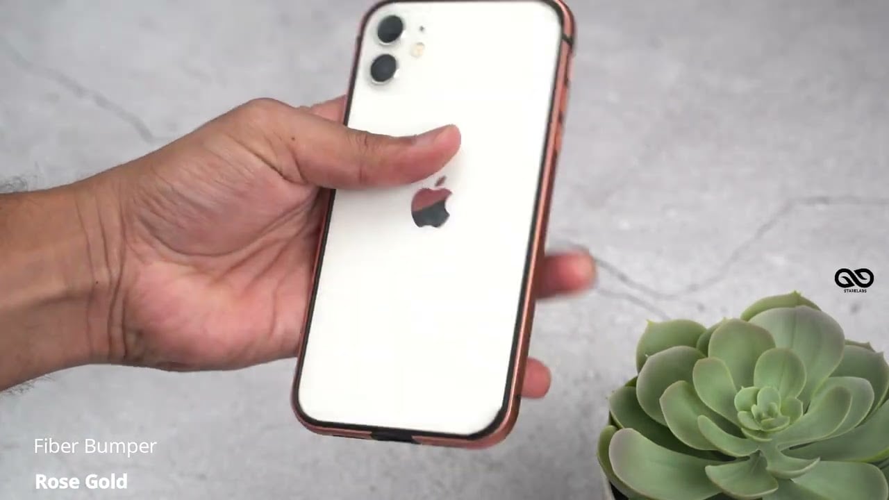 Rose Gold Fiber Bumper for iPhone 11