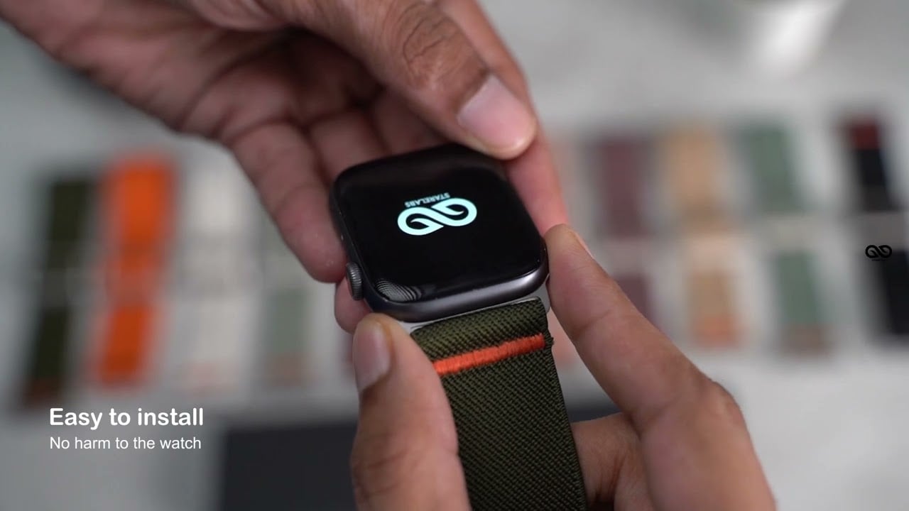 Nylon Fabric Watch Strap for Apple Watch 44MM 45MM
