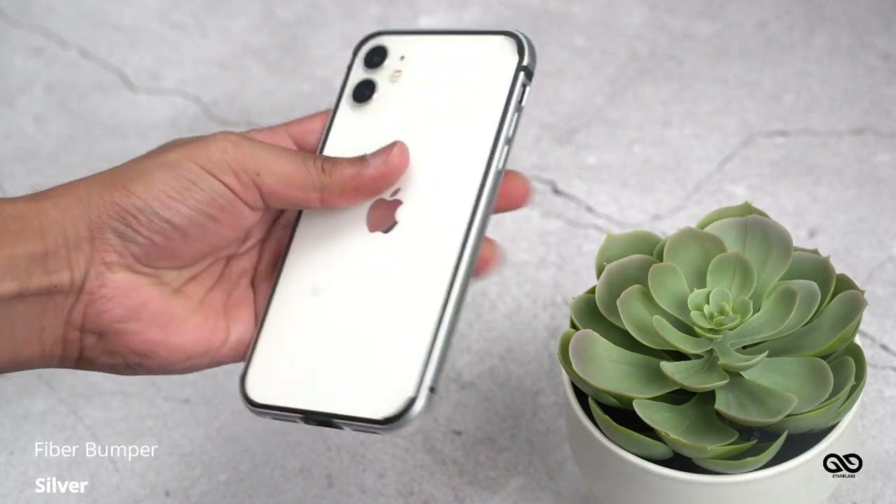 Silver Fiber Bumper For iPhone 11