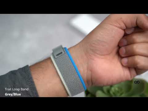 Grey/Blue Trail Loop Band For iWatch 38/40/41/42/44/45mm