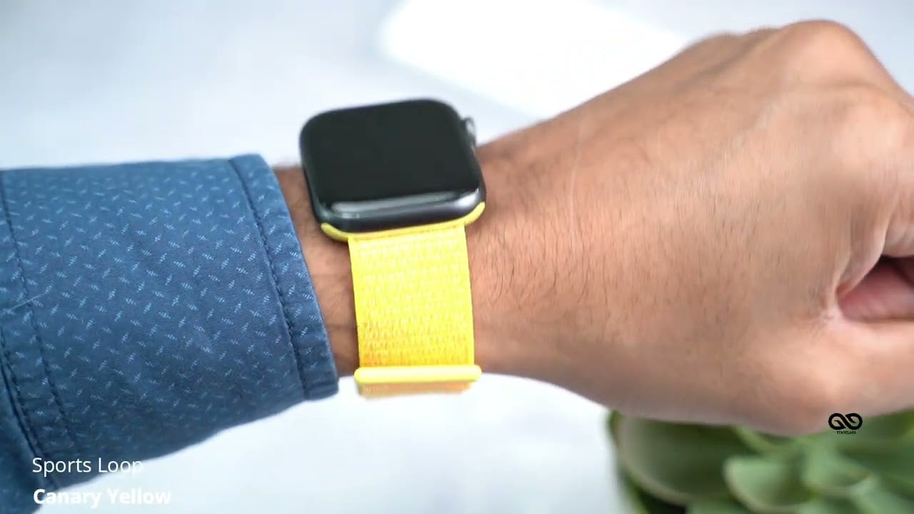 Canary Yellow Sports Loop For Apple Watch 38/40/41/42/44/45mm