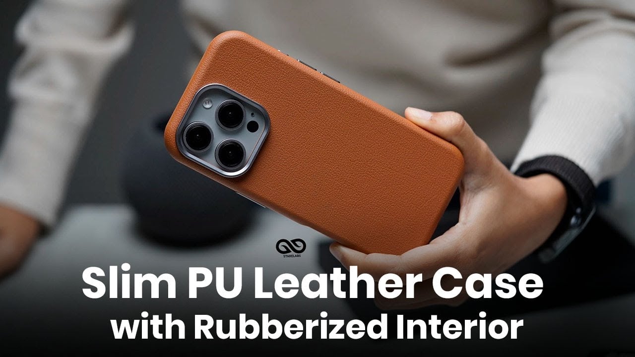 Slim PU Leather Case with Rubberized Interior (Magsafe Compatible) For iPhone 16/16Pro/16ProMax