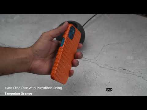 Tangerine Orange Hard Croc Case With Microfibre Lining