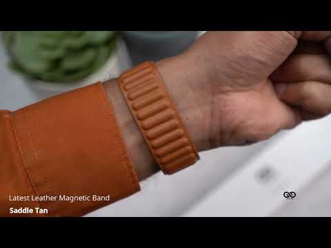 Saddle Tan Latest Leather Magnetic Band For Apple Watch 38/40/41/42/44/45mm