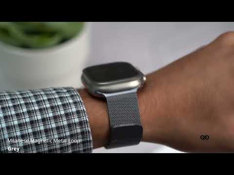 Grey Milanese Magnetic Metal Loop For iWatch 49MM For Series Ultra