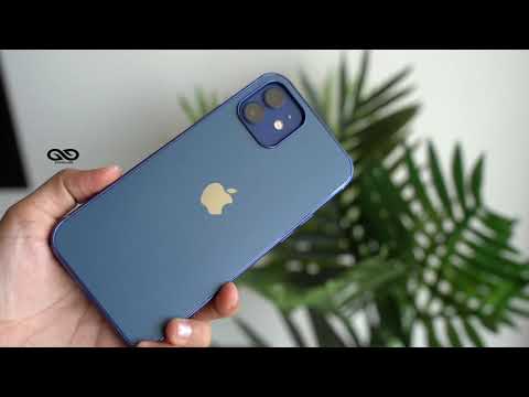Pacific Blue Glass Finish Case For iPhone 12 and 12 mini