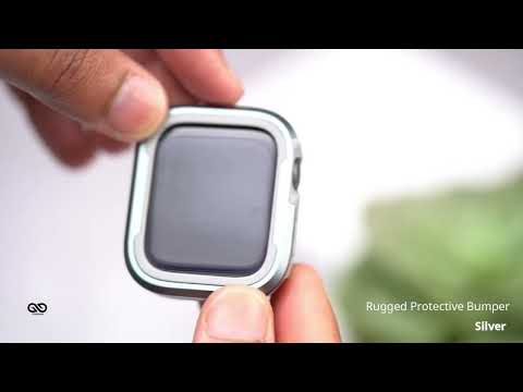 Silver Rugged Protective Bumper for Apple Watch 38/40/41/42/44/45mm