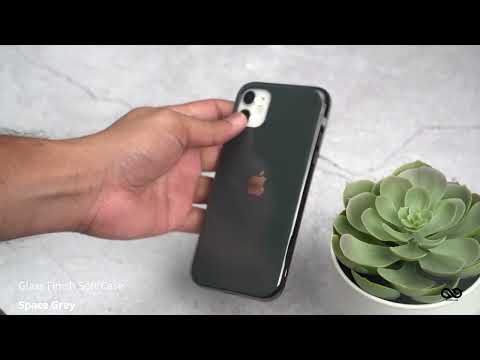Space Grey Glass Finish Soft Case For iPhone