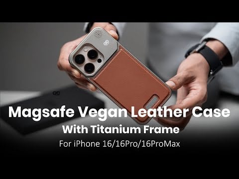 Magsafe Vegan Leather Case With Titanium Frame