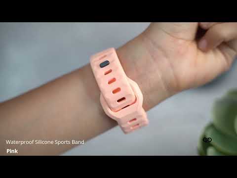 Pink Waterproof Silicone Sports Band