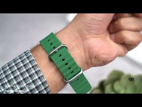 Forest Green Silicone Ocean Band For iWatch 49MM For Series Ultra