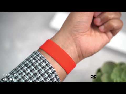 Classic Red Silicone Solo Loop for Apple Watch 38/40/41/42/44/45mm