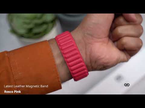 Rosco Pink Latest Leather Magnetic Band For Apple Watch 38/40/41/42/44/45mm