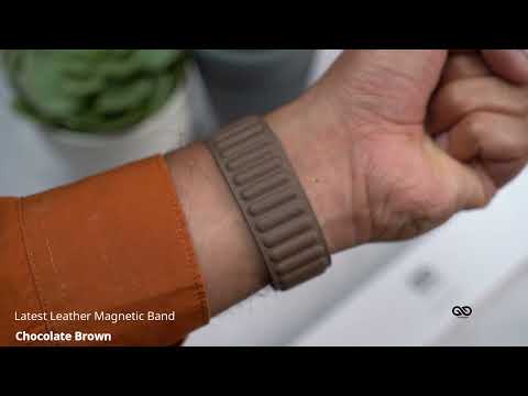 Chocolate Brown Latest Leather Magnetic Band For Apple Watch 38/40/41/42/44/45mm