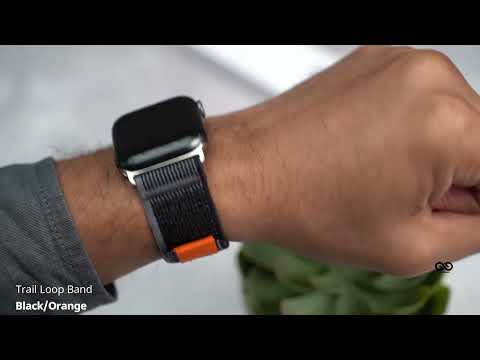 Black/Orange Trail Loop Band For iWatch 38/40/41/42/44/45mm