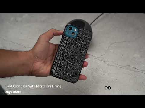 Onyx Black Hard Croc Case With Microfibre Lining