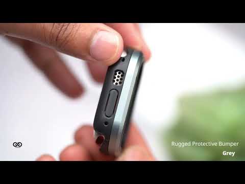 Grey Rugged Protective Bumper for Apple Watch 49mm