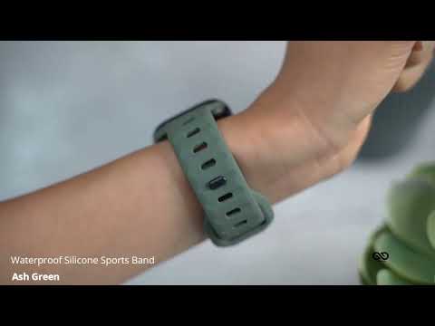 Ash Green Waterproof Silicone Sports Band