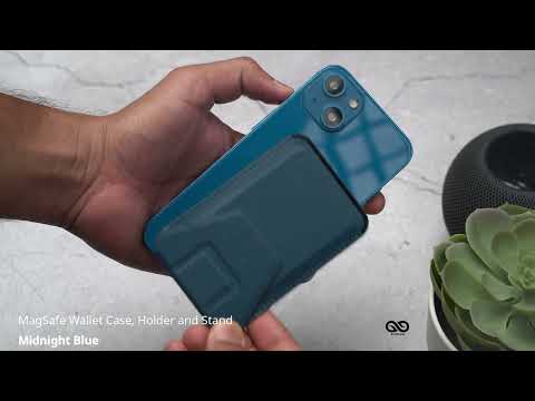 Midnight Blue MagSafe Wallet Case, Holder and Stand