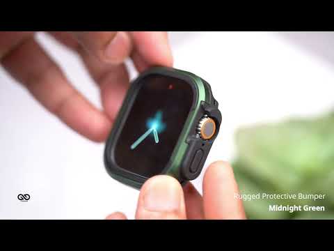 Midnight Green Rugged Protective Bumper for Apple Watch 49mm Series Ultra