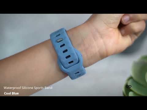 Cool Blue Waterproof Silicone Sports Band