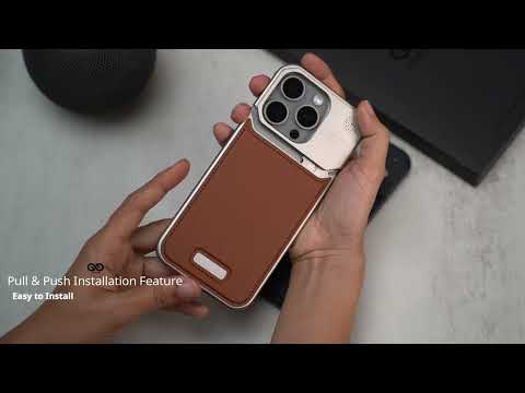 Vegan Leather with Titanium Sides for iPhone 13, 14 Series, 15 Series