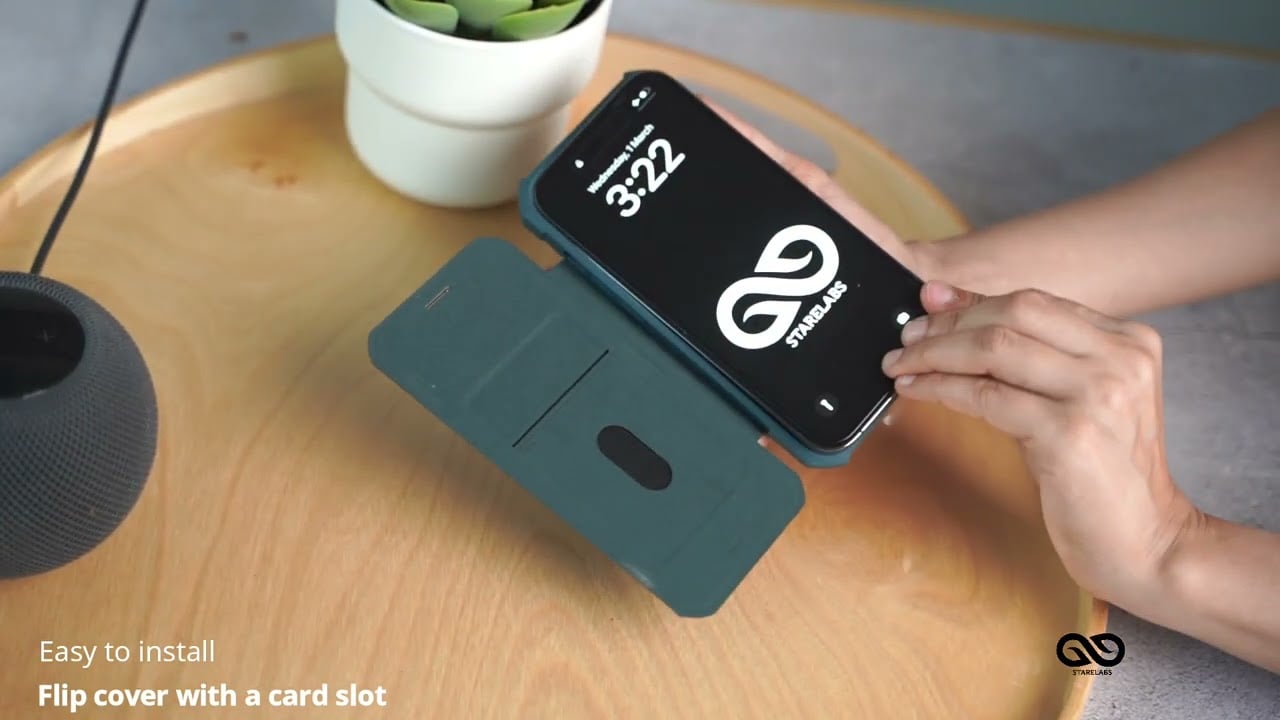 Leather Flip Case With Transparent Back for iPhone 13/14 series