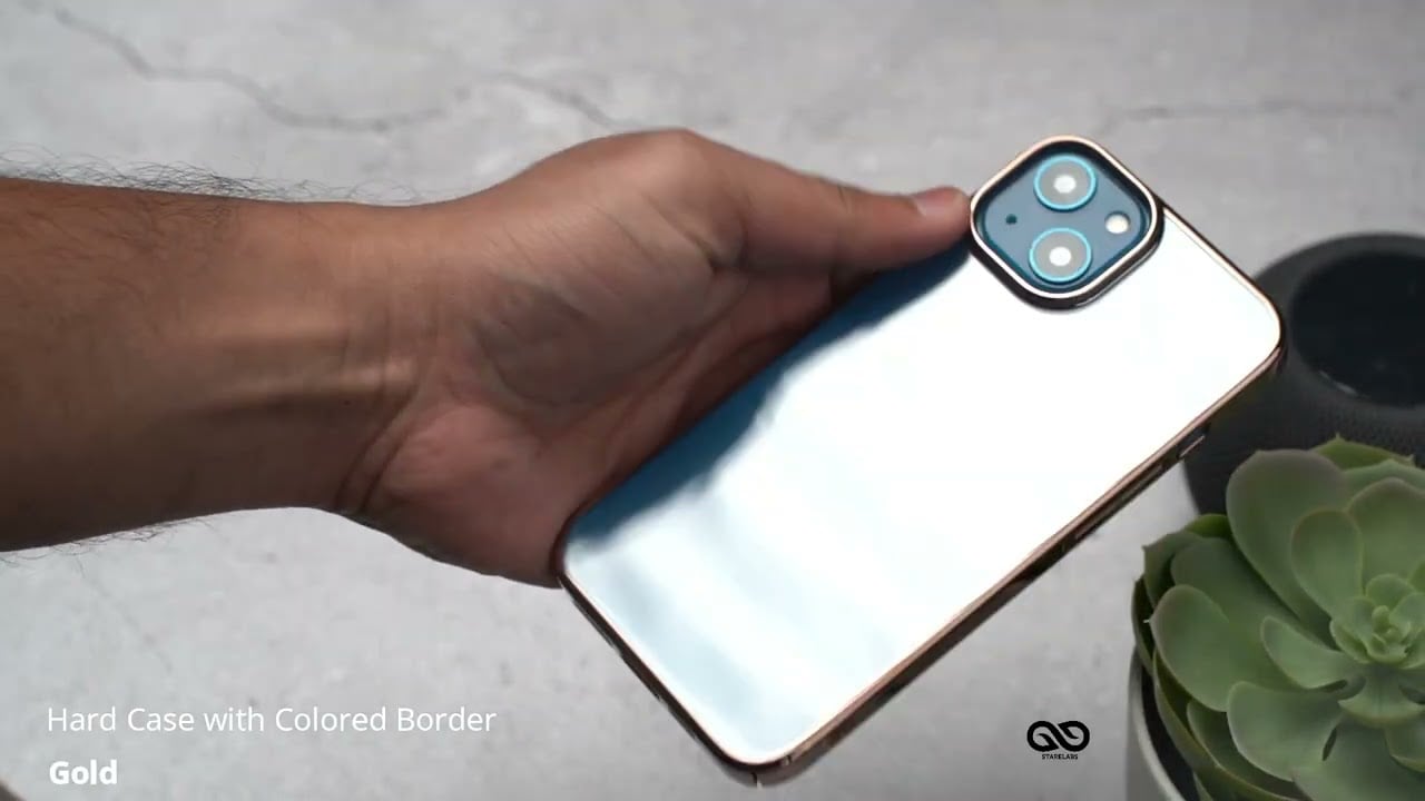 Gold Hard Case with Colored Border