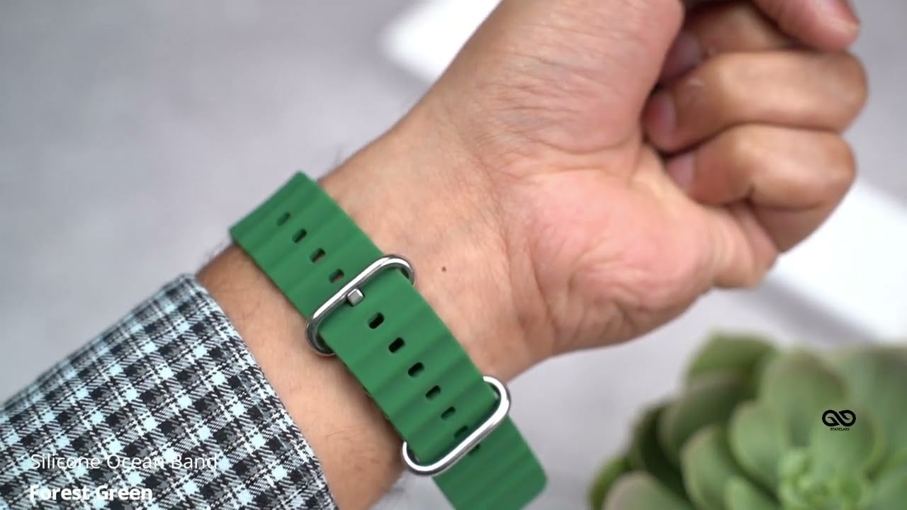 Forest Green Silicone Ocean Band For Apple Watch 38/40/41/42/44/45mm