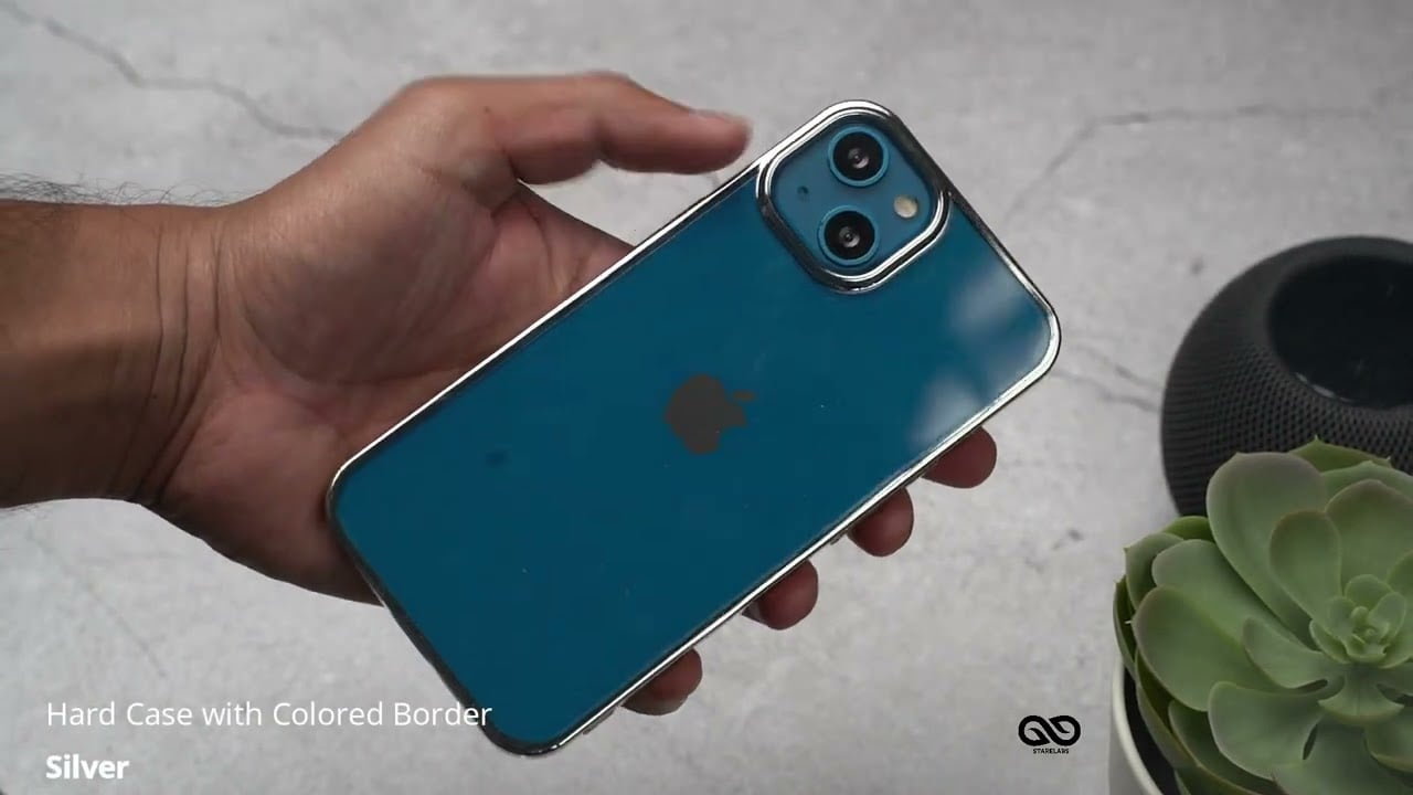 Silver Hard Case with Colored Border