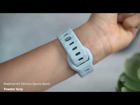 Powder Grey Waterproof Silicone Sports Band