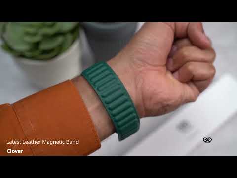 Clover Latest Leather Magnetic Band For Apple Watch 38/40/41/42/44/45 mm