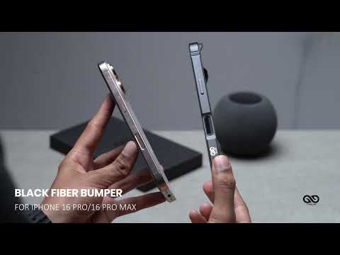 Black Fiber Bumper for iPhone 16 Pro (Bumper, not a Case)