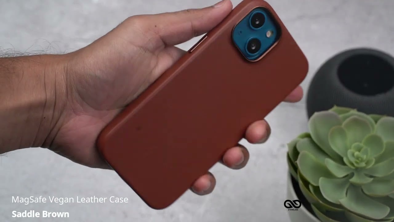 Saddle Brown MagSafe Vegan Leather Case