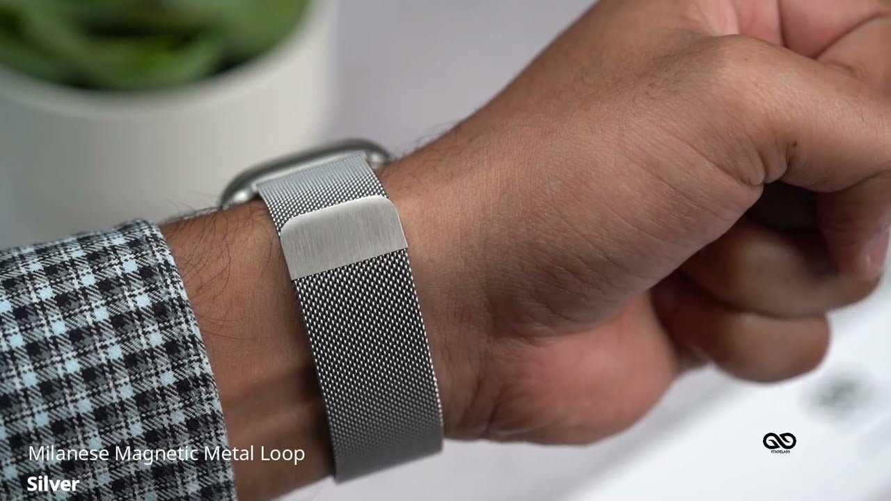 Silver Milanese Magnetic Metal Loop For iWatch 49MM For Series Ultra