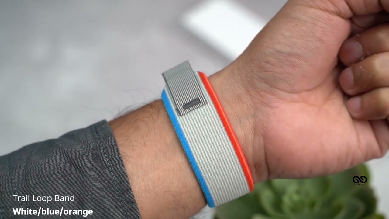 White/Blue/Orange Trail Loop Band For iWatch 49MM For Series Ultra