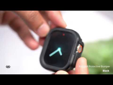 Black Rugged Protective Bumper for Apple Watch 49mm Series Ultra