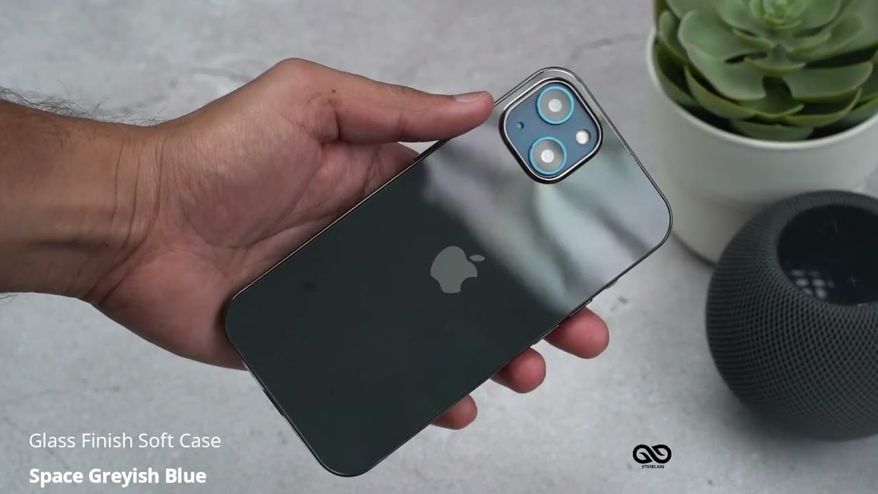 Space Greyish Blue Glass Finish Soft Case